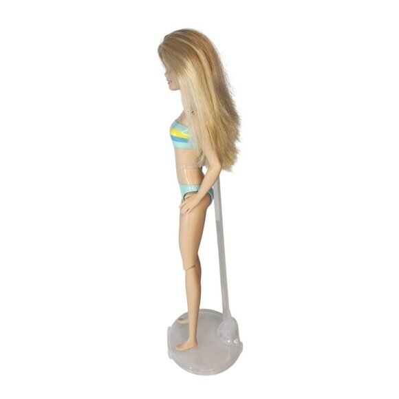 Barbie Fizzy Bath Doll Body Molded Bikini Articulated Knees 2020 Mattel GJN32 - Picture 3 of 5